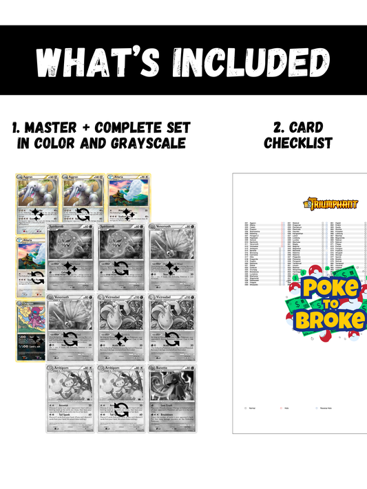 HeartGold & SoulSilver: Triumphant Legendary Treasures Printable Master and Complete Set Binder Placeholders + Checklist (Digital Download)