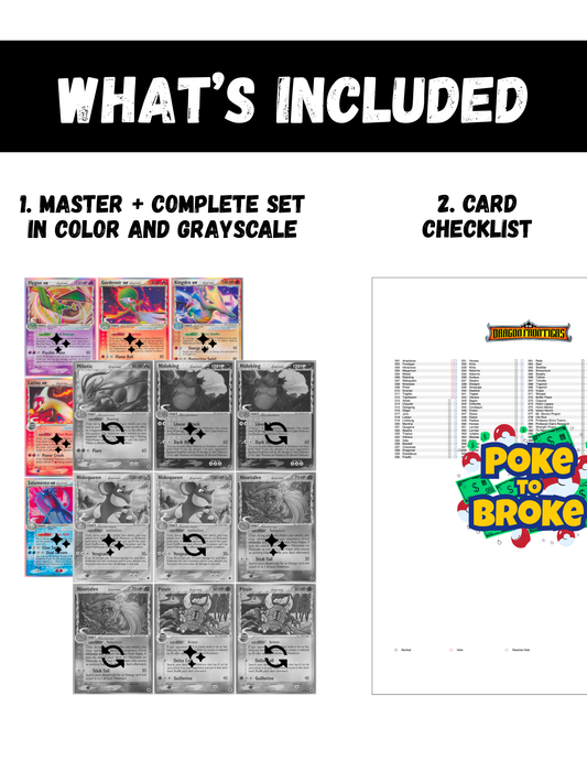 EX: Dragon Frontiers Printable Master and Complete Set Binder Placeholders + Checklist (Digital Download)