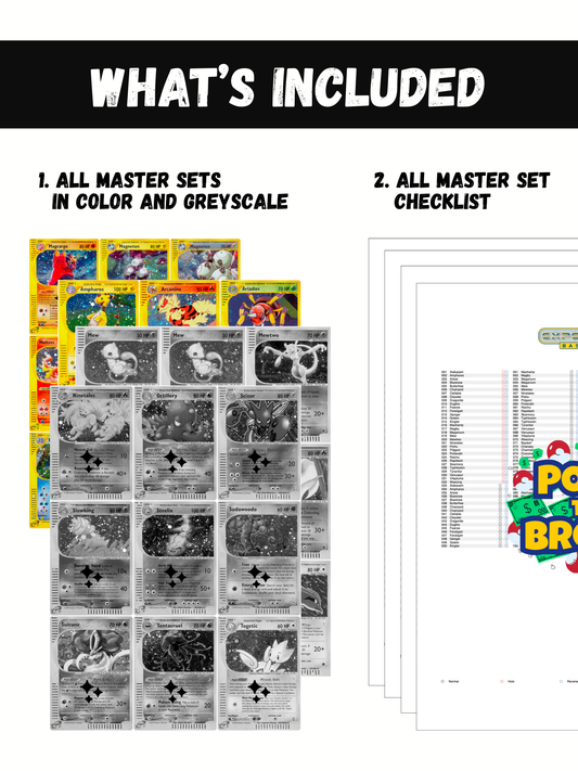 E-Card Sets Ultimate Edition: All E-Card Sets Master and Complete Sets Binder Placeholders + Checklist (Digital Download)