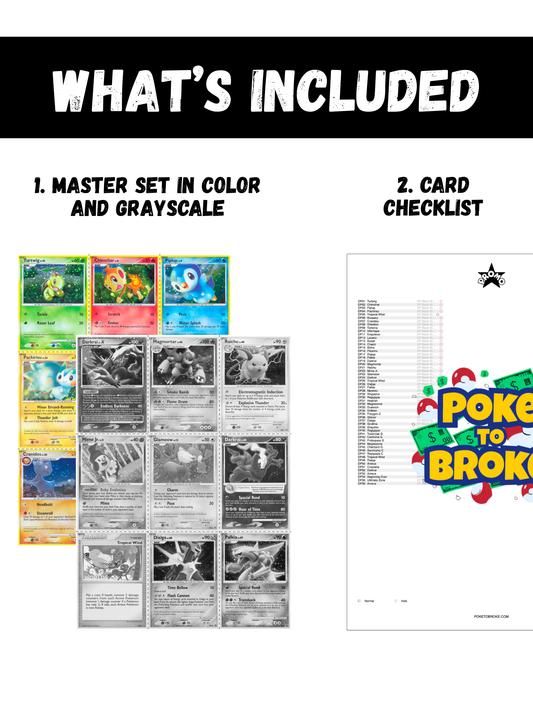 Diamond & Pearl: Promos Printable Master Set Binder Placeholders + Checklist (Digital Download)
