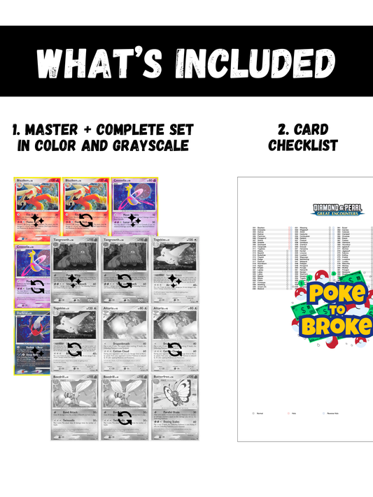 Diamond & Pearl: Great Encounters Printable Master and Complete Set Binder Placeholders + Checklist (Digital Download)