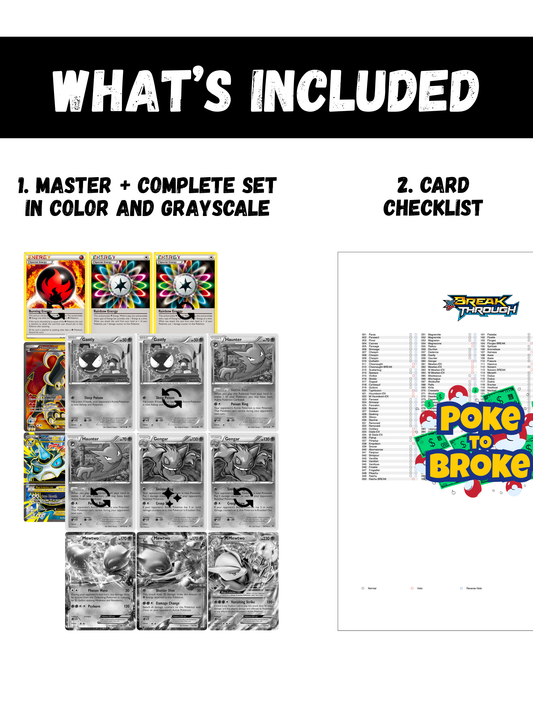 XY: BREAKthrough Printable Master and Complete Set Binder Placeholders + Checklist (Digital Download)