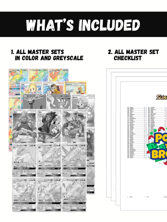 Sun and Moon Sets Ultimate Edition: All Sun & Moon Sets Master and Complete Sets Binder Placeholders + Checklist (Digital Download)