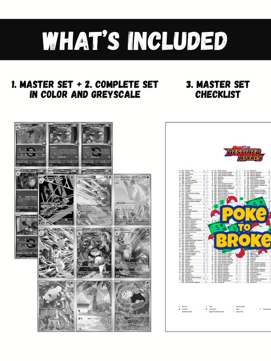 Scarlet & Violet: Destined Rivals Printable Master and Complete Set Binder Placeholders + Checklist (Digital Download)