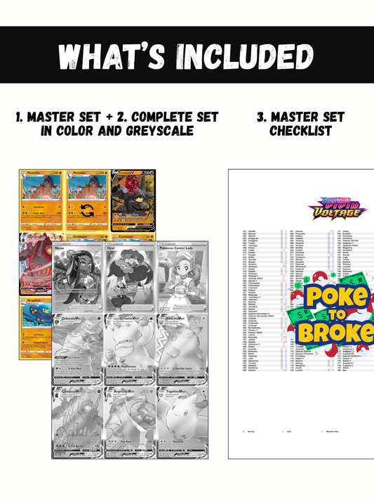 Sword & Shield: Vivid Voltage Printable Master and Complete Set Binder Placeholders + Checklist (Digital Download)