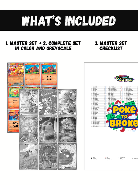 Scarlet & Violet: Journey Together Printable Master and Complete Set Binder Placeholders + Checklist (Digital Download)