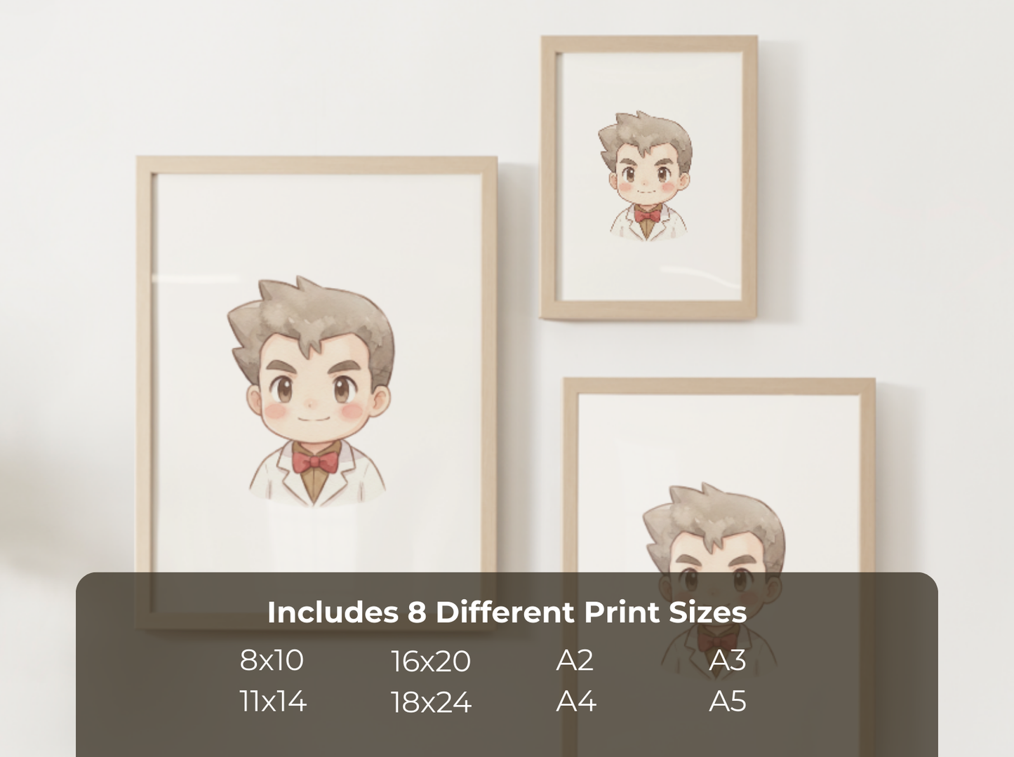 Professor Oak Kanto Trainer Wall Art Printable, Gen 1 Pokémon Poster, Kids Room Decor, Digital Download