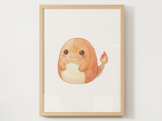 Plush Pillow Pokémon Nursery Wall Art Bundle, 6 Printable Posters, Charmander Chikorita Eevee Pikachu Snorlax Squirtle, Instant Download