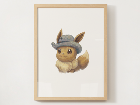 Van Gogh Pokémon Nursery Wall Art Bundle, 6 Printable Posters, Instant Download Digital Print