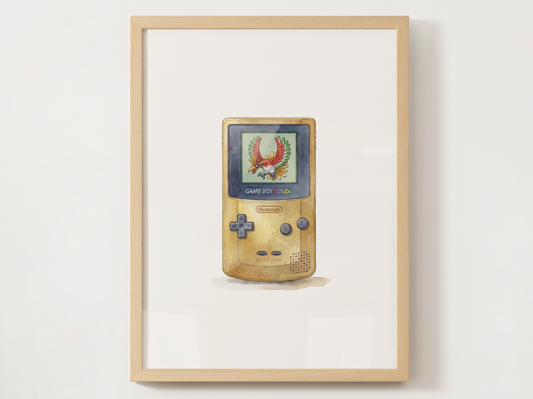 Sleeping Game Boy Nursery Wall Art Bundle, 6 Printable Posters, Pokémon Red Blue Green Yellow Gold Silver, Instant Download