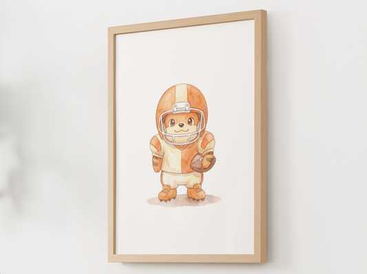 Growlithe Football Wall Art, Cute Game Day Nursery Poster, Kids Room Decor, Printable Digital Download