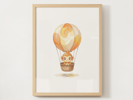 Gen 4 Starters Hot Air Balloon Wall Art, 3 Printable Posters, Turtwig Chimchar Piplup, Digital Download