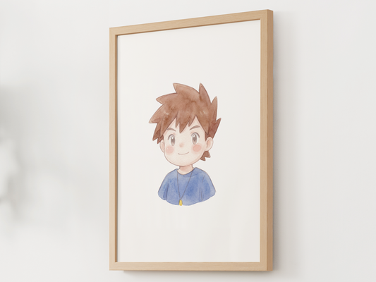 Gary Kanto Trainer Wall Art Printable, Gen 1 Pokémon Poster, Kids Room Decor, Digital Download