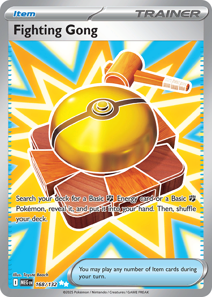 Fighting Gong Pokémon Card 168/132 from Mega Evolution
