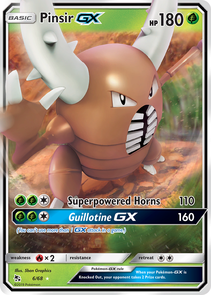 Pinsir-GX Pokémon Card 006/068 from Hidden Fates