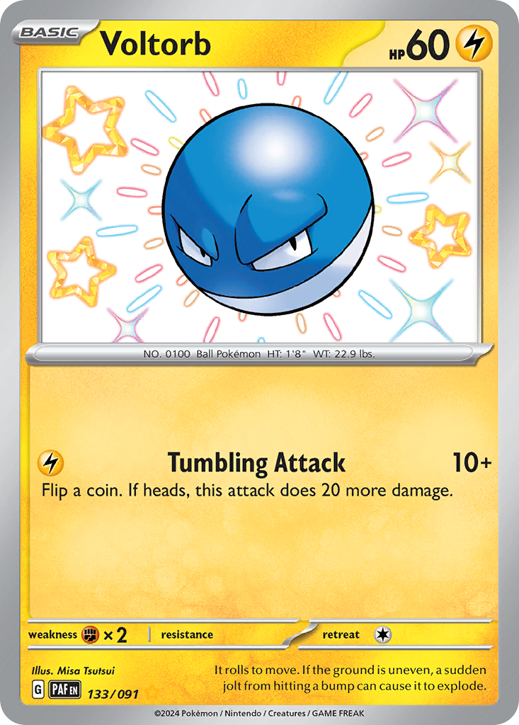 Voltorb Pokémon Card 133/091 from Paldean Fates