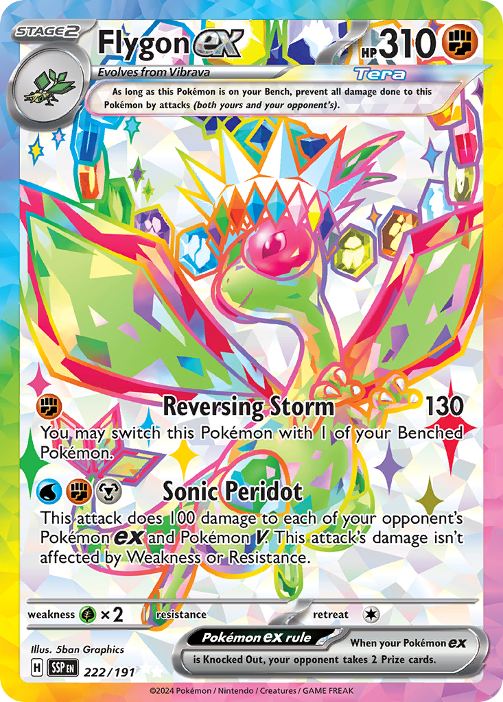 Flygon ex Pokémon Card 222/191 from Surging Sparks