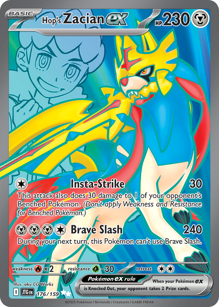 Hop's Zacian ex Pokémon Card 176/159 from Journey Together