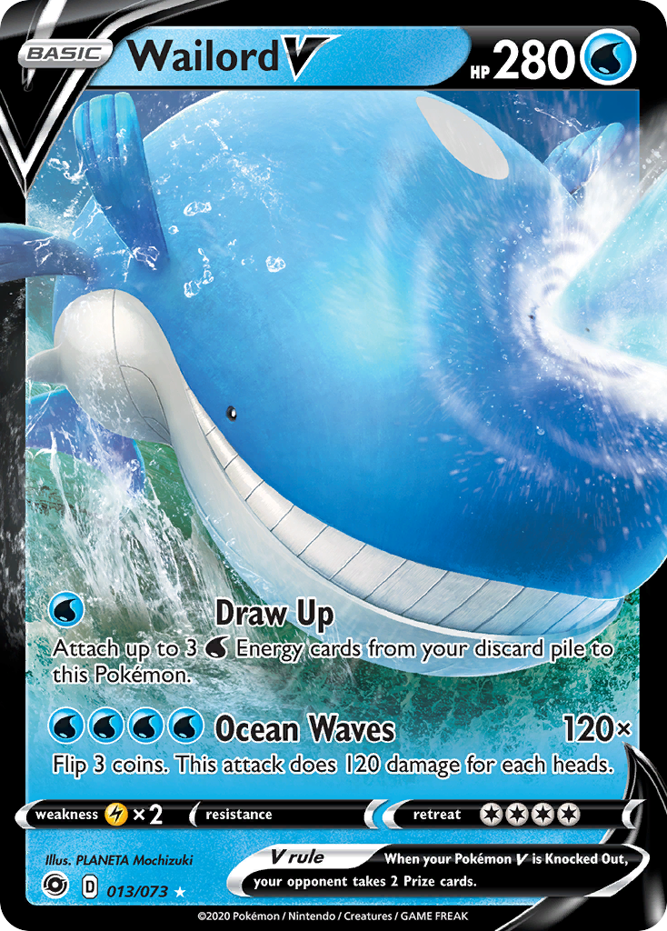 Wailord V Pokémon Card 013/073 from Champion's Path