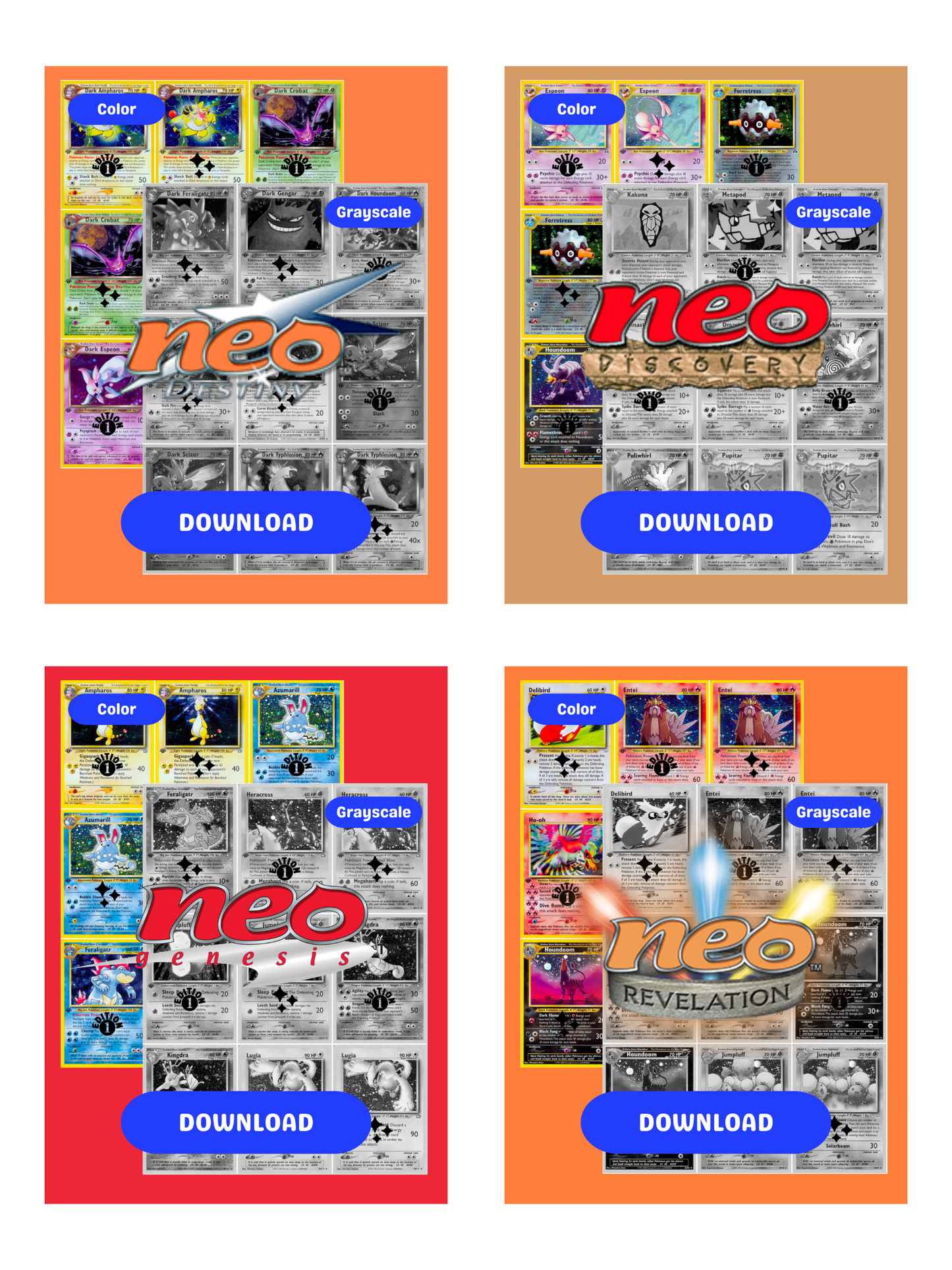 Neo Sets Ultimate Edition: All Neo Sets Master and Complete Sets Binder Placeholders + Checklist (Digital Download)