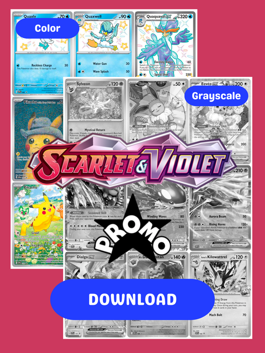 Scarlet & Violet: Promo Cards Printable Master Set Binder Placeholders + Checklist (Digital Download)