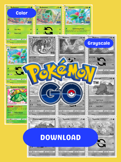 Pokémon GO Printable Master and Complete Set Binder Placeholders + Checklist (Digital Download)