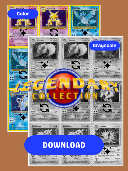 Legendary Collection Printable Master and Complete Set Binder Placeholders + Checklist (Digital Download)