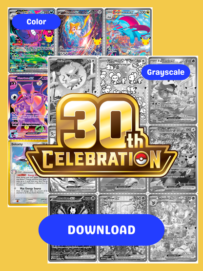 Pokémon 30th Celebration with Classic Collection Printable Master and Complete Set Binder Placeholders + Checklist (Digital Download)