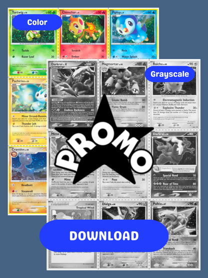 Diamond & Pearl: Promos Printable Master Set Binder Placeholders + Checklist (Digital Download)