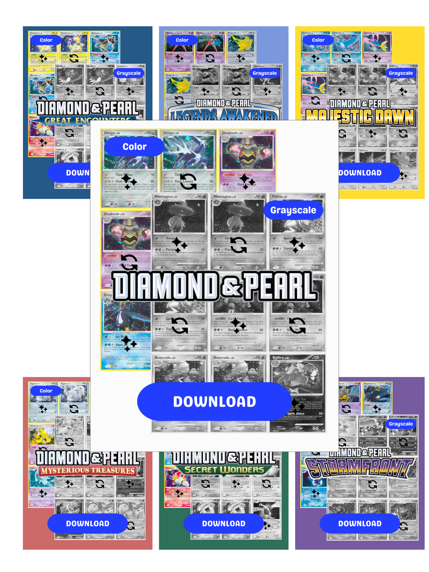 Diamond and Pearl Sets Ultimate Edition: All Diamond & Pearl Master and Complete Sets Binder Placeholders + Checklist (Digital Download)