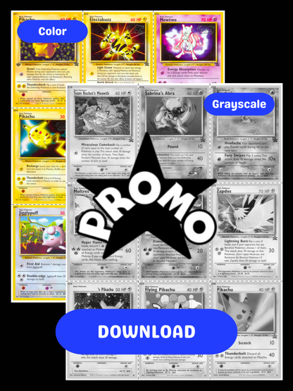 Base: Wizards of the Coast Base Set Promos Printable Master Set Binder Placeholders + Checklist (Digital Download)