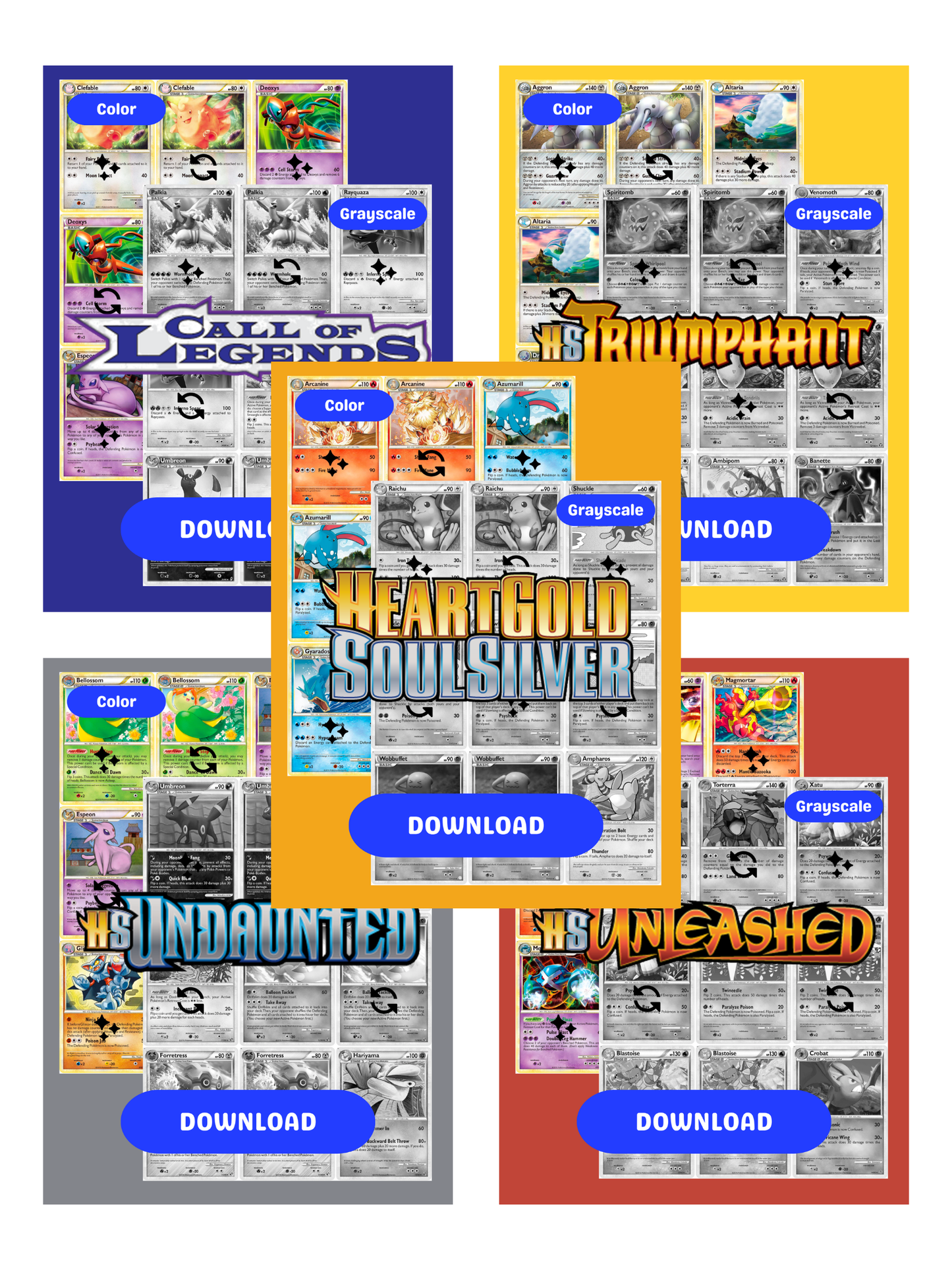 HeartGold & SoulSilver Sets Ultimate Edition: All HGSS Master and Complete Sets Binder Placeholders + Checklist (Digital Download)