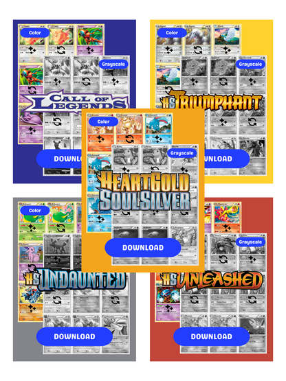 HeartGold & SoulSilver Sets Ultimate Edition: All HGSS Master and Complete Sets Binder Placeholders + Checklist (Digital Download)