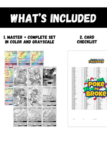 Sun & Moon: Lost Thunder Printable Master and Complete Set Binder Placeholders + Checklist (Digital Download)