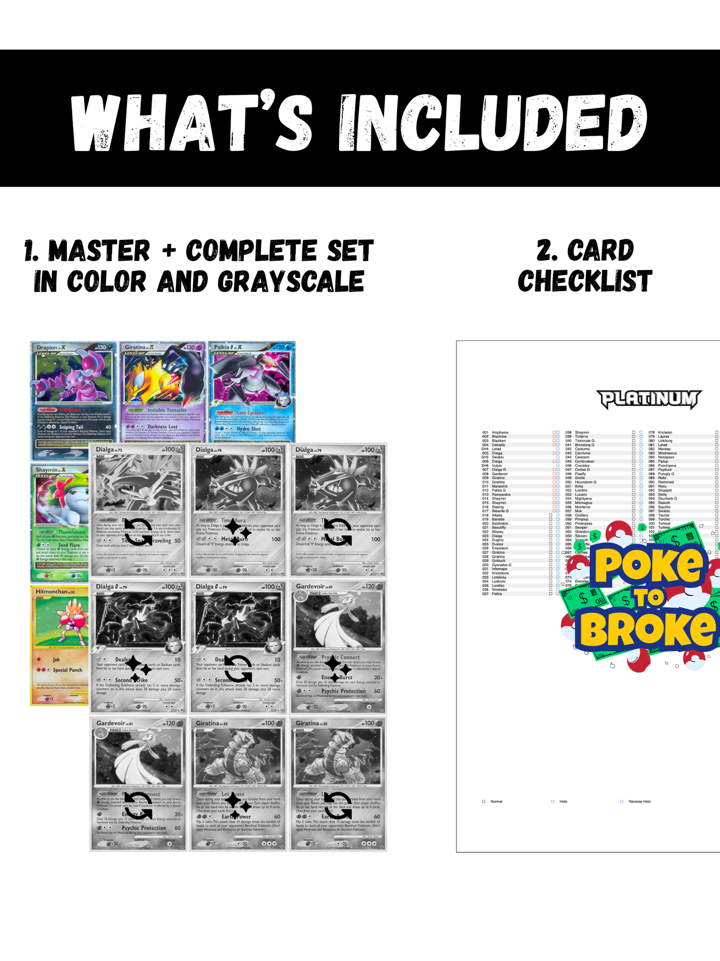 Platinum: Base Set Printable Master and Complete Set Binder Placeholders + Checklist (Digital Download)