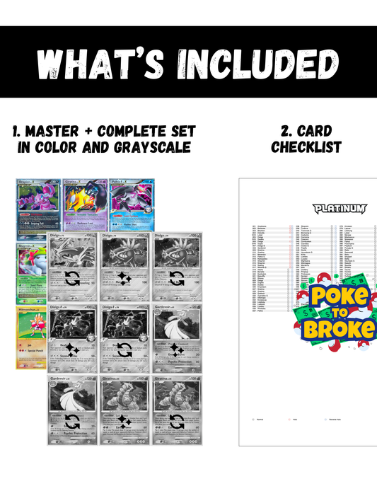 Platinum: Base Set Printable Master and Complete Set Binder Placeholders + Checklist (Digital Download)