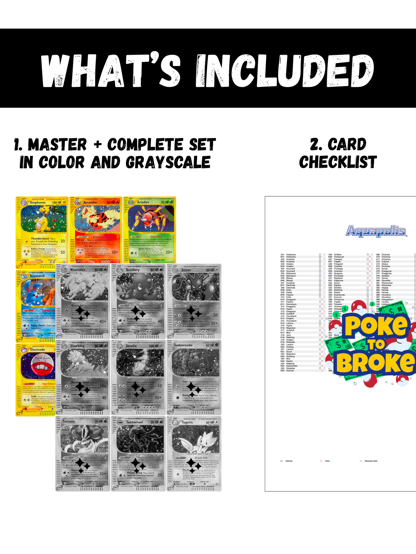E-Card: Aquapolis Printable Master Set Binder Placeholders + Checklist (Digital Download)