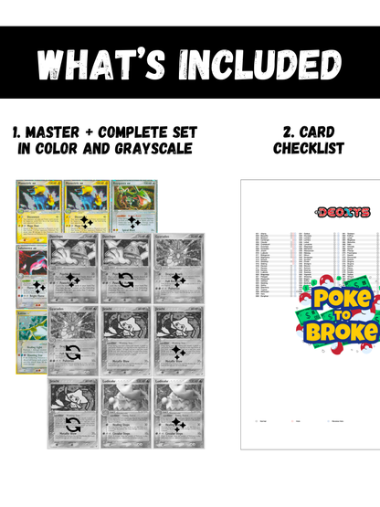 EX: Deoxys Printable Master and Complete Set Binder Placeholders + Checklist (Digital Download)