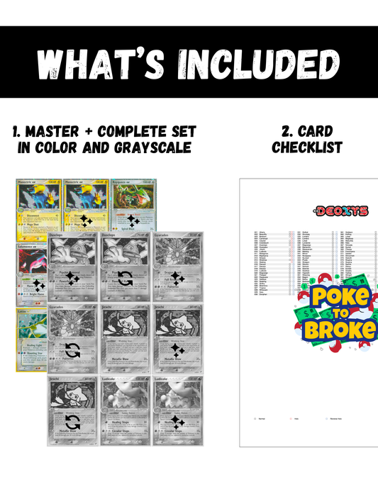 EX: Deoxys Printable Master and Complete Set Binder Placeholders + Checklist (Digital Download)