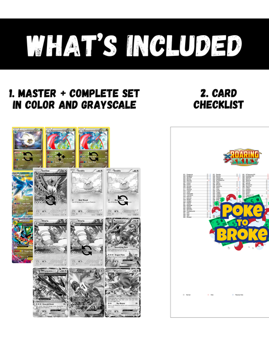 XY: Roaring Skies Printable Master and Complete Set Binder Placeholders + Checklist (Digital Download)