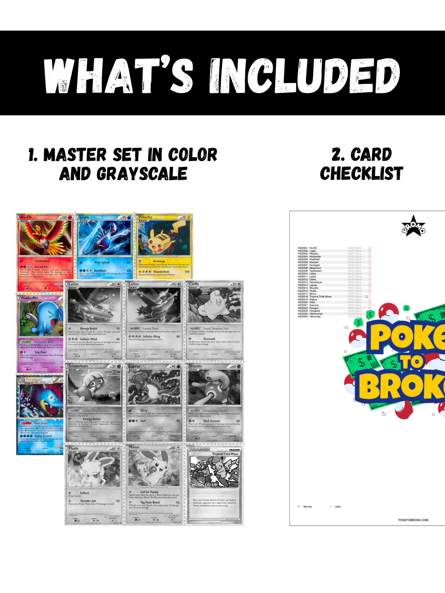 HeartGold & SoulSilver: Promos Printable Master Set Binder Placeholders + Checklist (Digital Download)