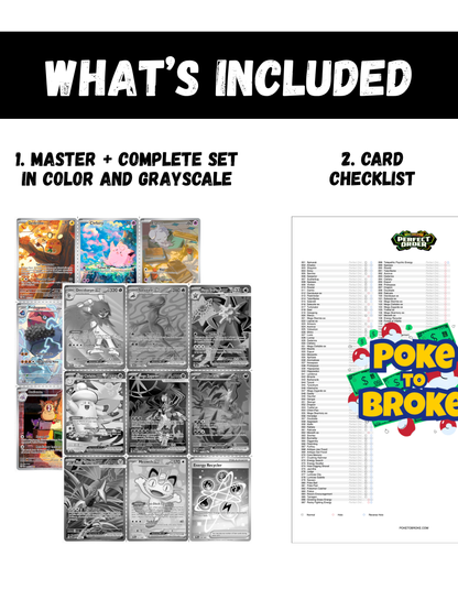Mega Evolution: Perfect Order Printable Master and Complete Set Binder Placeholders + Checklist (Digital Download)