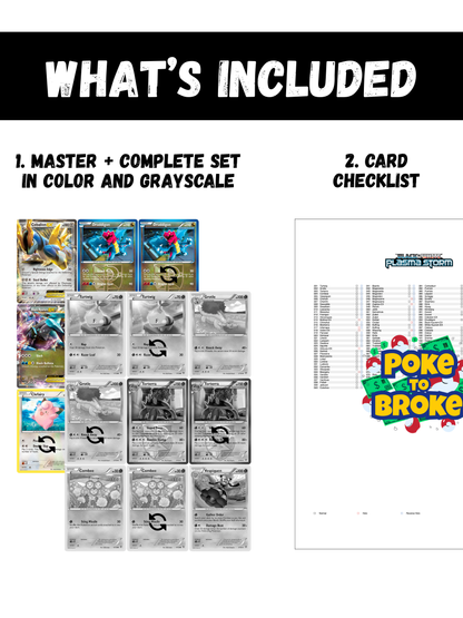 Black & White: Plasma Storm Printable Master and Complete Set Binder Placeholders + Checklist (Digital Download)