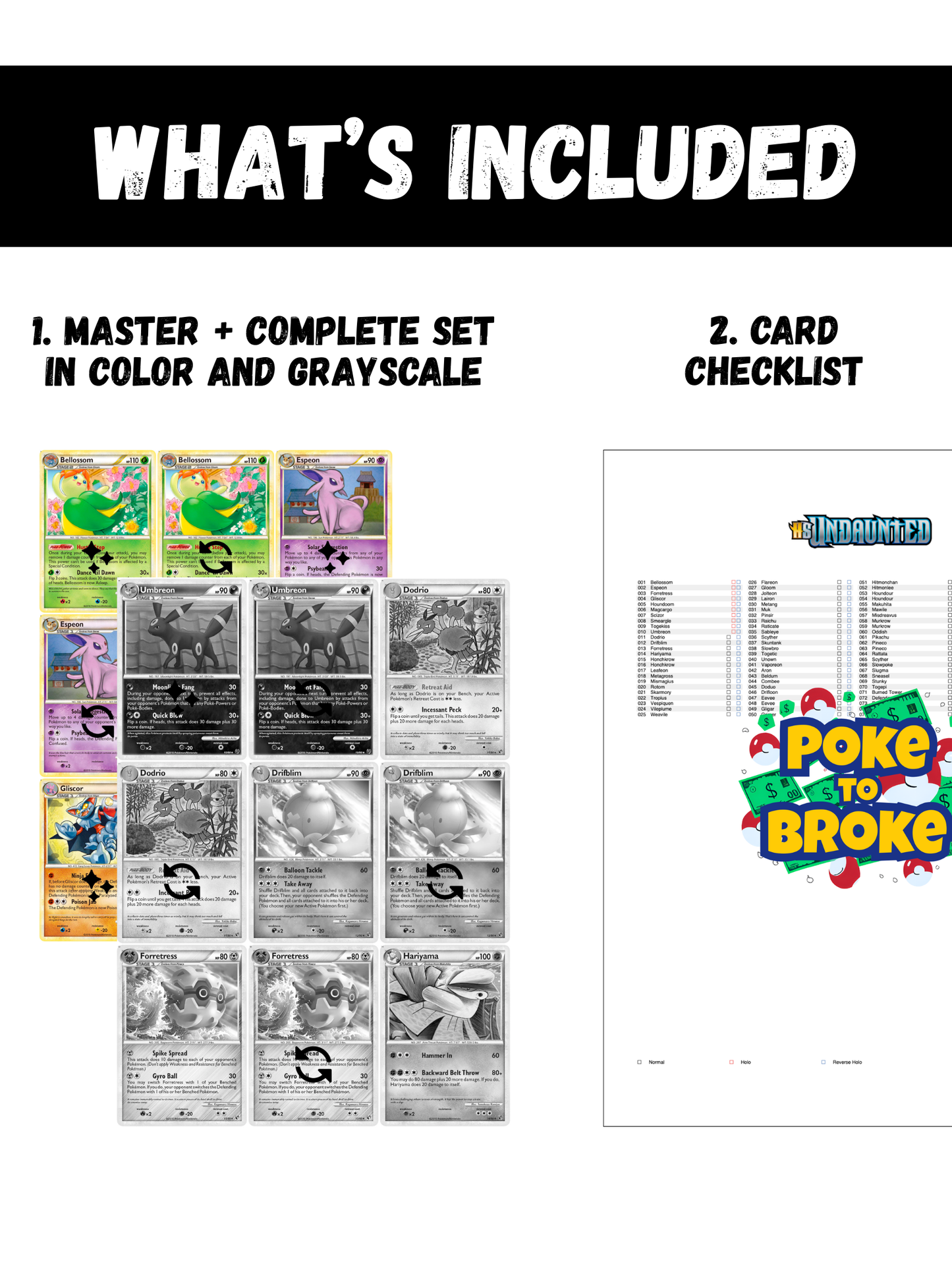 HeartGold & SoulSilver: Undaunted Legendary Treasures Printable Master and Complete Set Binder Placeholders + Checklist (Digital Download)