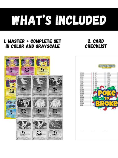 E-Card: Expedition Base Set Printable Master and Complete Set Binder Placeholders + Checklist (Digital Download)