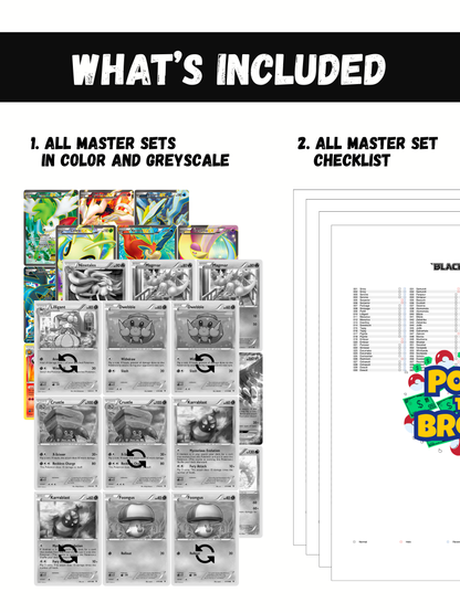Black and White Sets Ultimate Edition: All Black & White Sets Master and Complete Sets Binder Placeholders + Checklist (Digital Download)