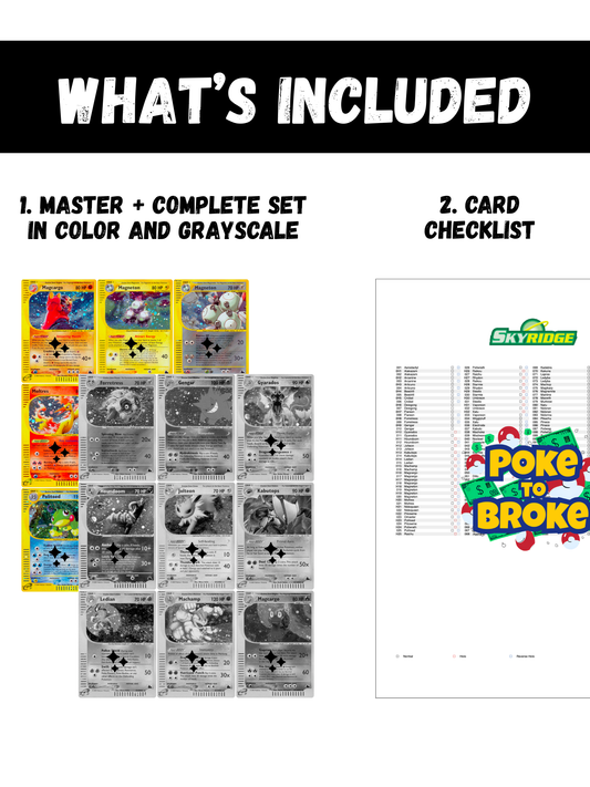 E-Card: Skyridge Printable Master and Complete Set Binder Placeholders + Checklist (Digital Download)