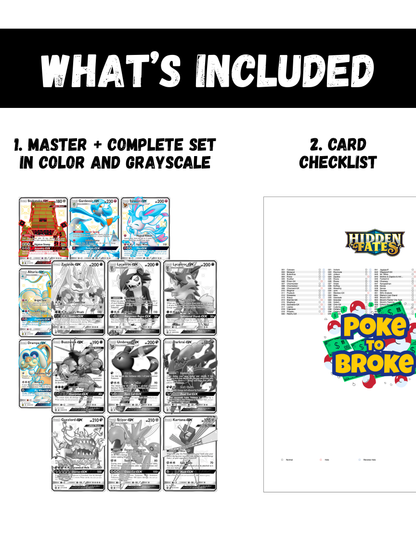 Sun & Moon: Hidden Fates Printable Master and Complete Set Binder Placeholders + Checklist (Digital Download)