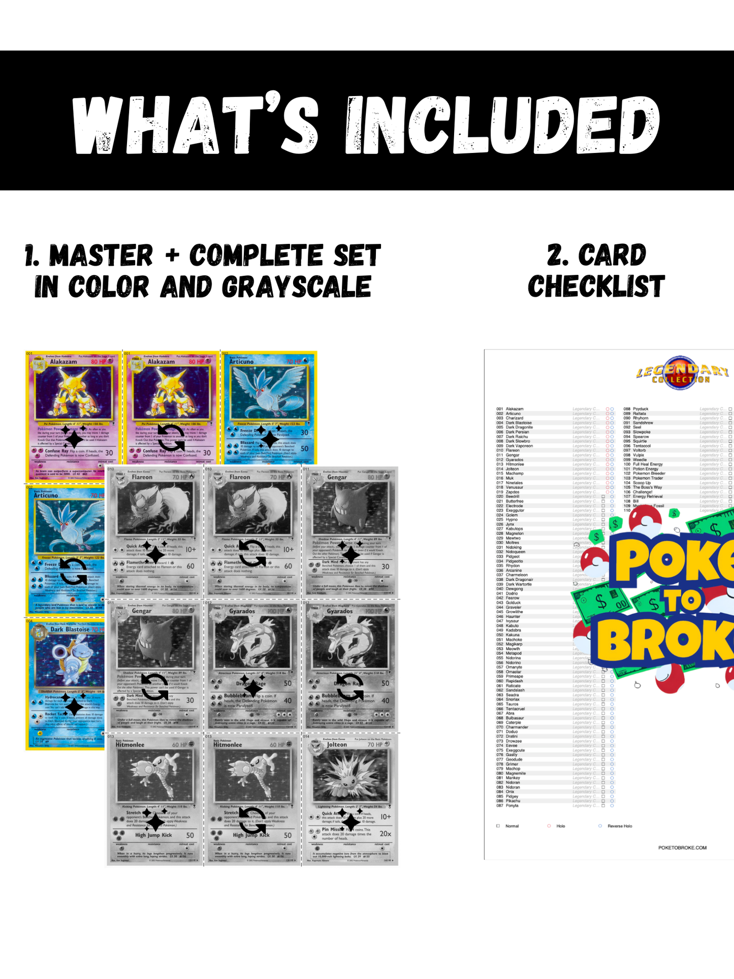 Legendary Collection Printable Master and Complete Set Binder Placeholders + Checklist (Digital Download)