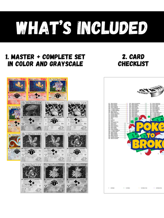 Gym: Heroes Printable Master Set Binder Placeholders + Checklist (Digital Download)